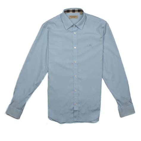 mens burgundy sky blue burberry shirt|Burberry long sleeve shirts.